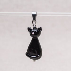 Kettenanhänger Katze - Katze schwarz