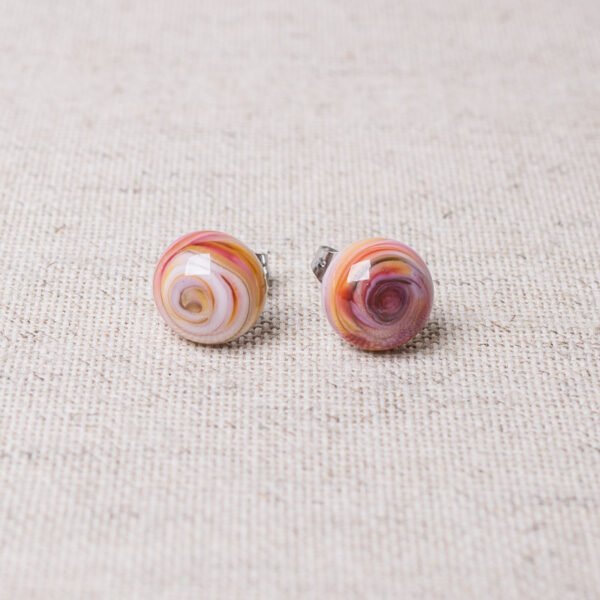 Ohrstecker rosa/pink verwirbelt