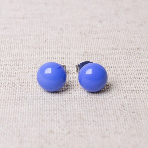 Ohrstecker mittelblau