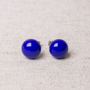 Ohrstecker dunkles mittelblau