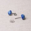 Ohrstecker blau/beige marmoriert – Bild 2