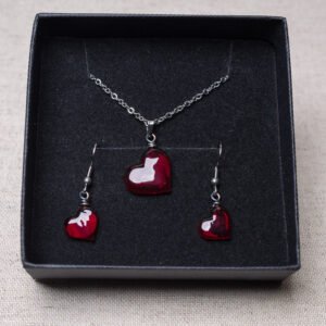 Set "Herzen" rot transparent